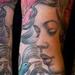 Tattoos - Lady, Hummingbird and Gladiolas - 94935